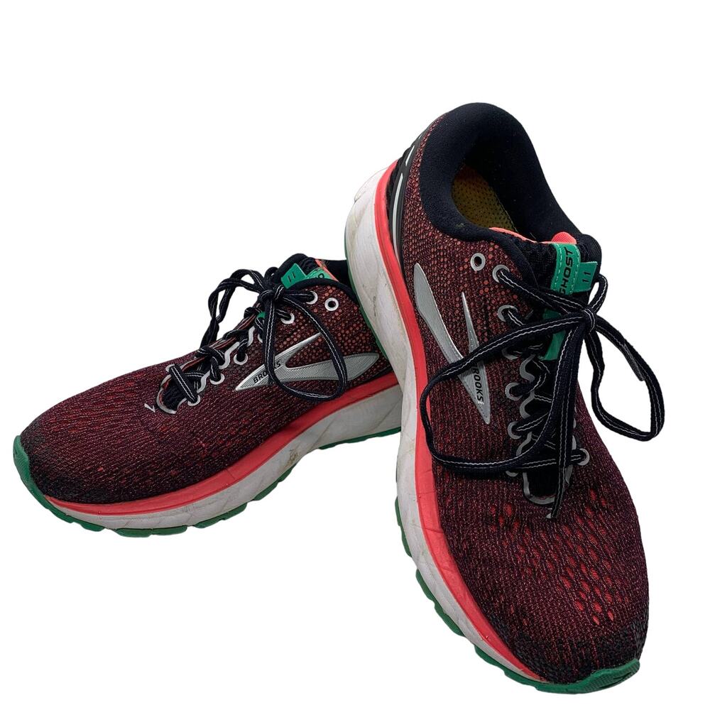 Brooks Ghost 11 Black/Pink/Aqua Size 8